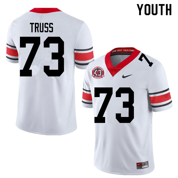 2020 Youth #73 Xavier Truss Georgia Bulldogs 1980 National Champions 40th Anniversary College Footba - Click Image to Close